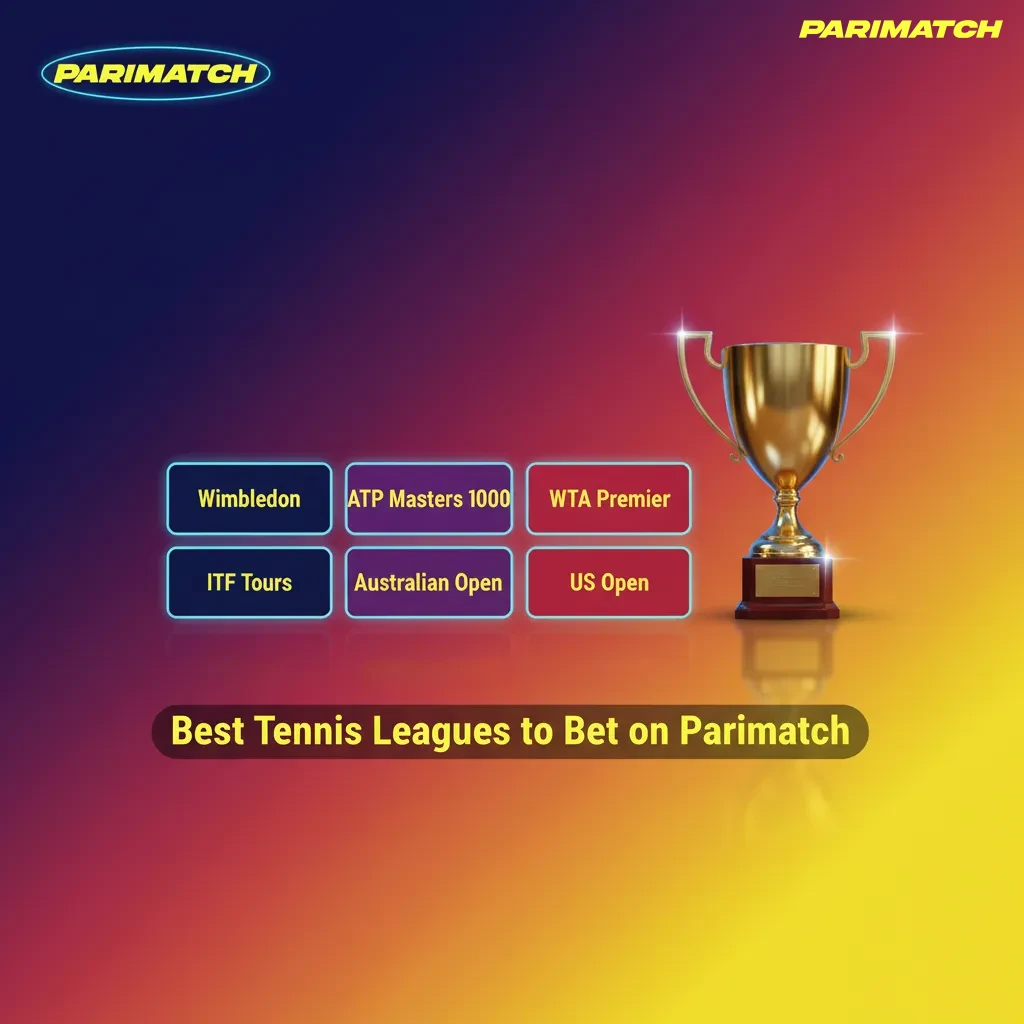 Top tennis tournaments at Parimatch – ATP, WTA, and Grand Slams like Wimbledon and US Open.