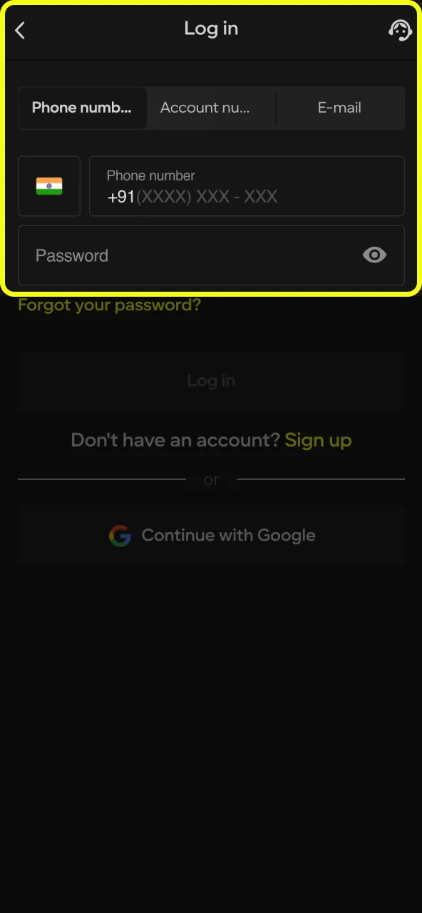 Log in safely to Parimatch account.