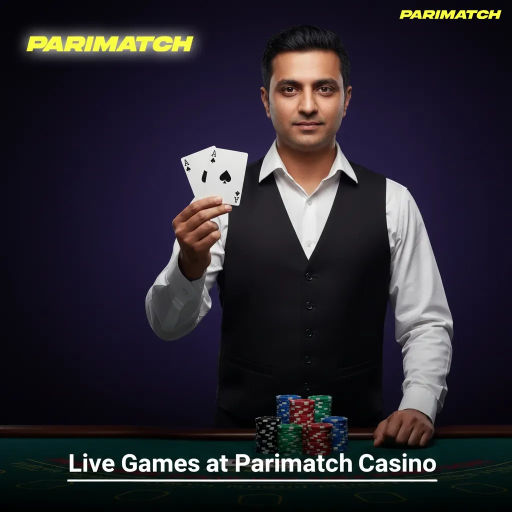 Parimatch live casino lobby with roulette wheel, card tables, game filters, and multilingual hosts across 200+ live tables.