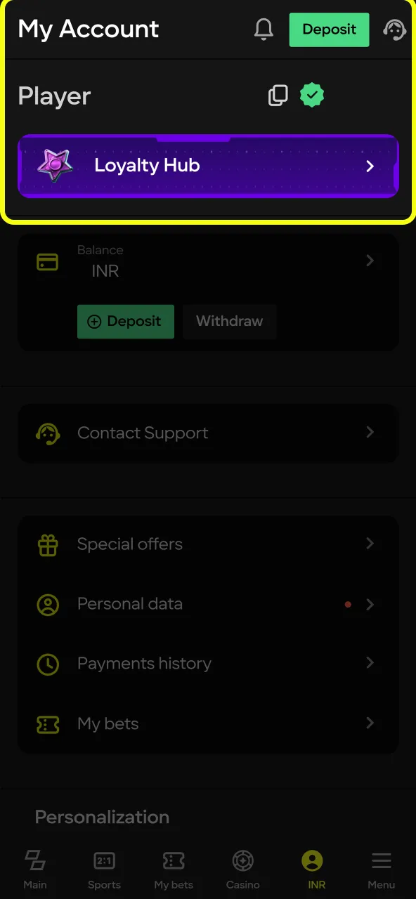 Parimatch shows verification in progress.