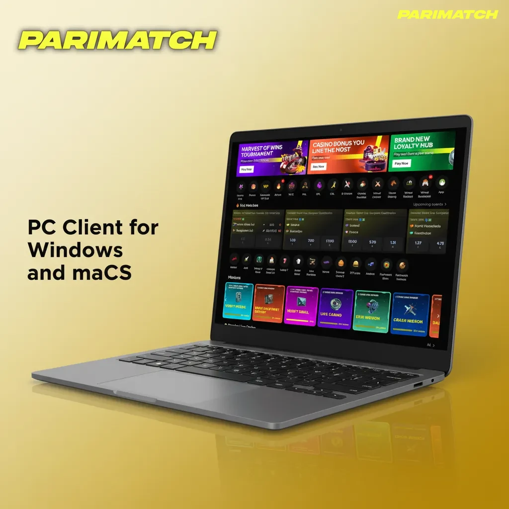 Parimatch India online platform for Windows and macOS users.