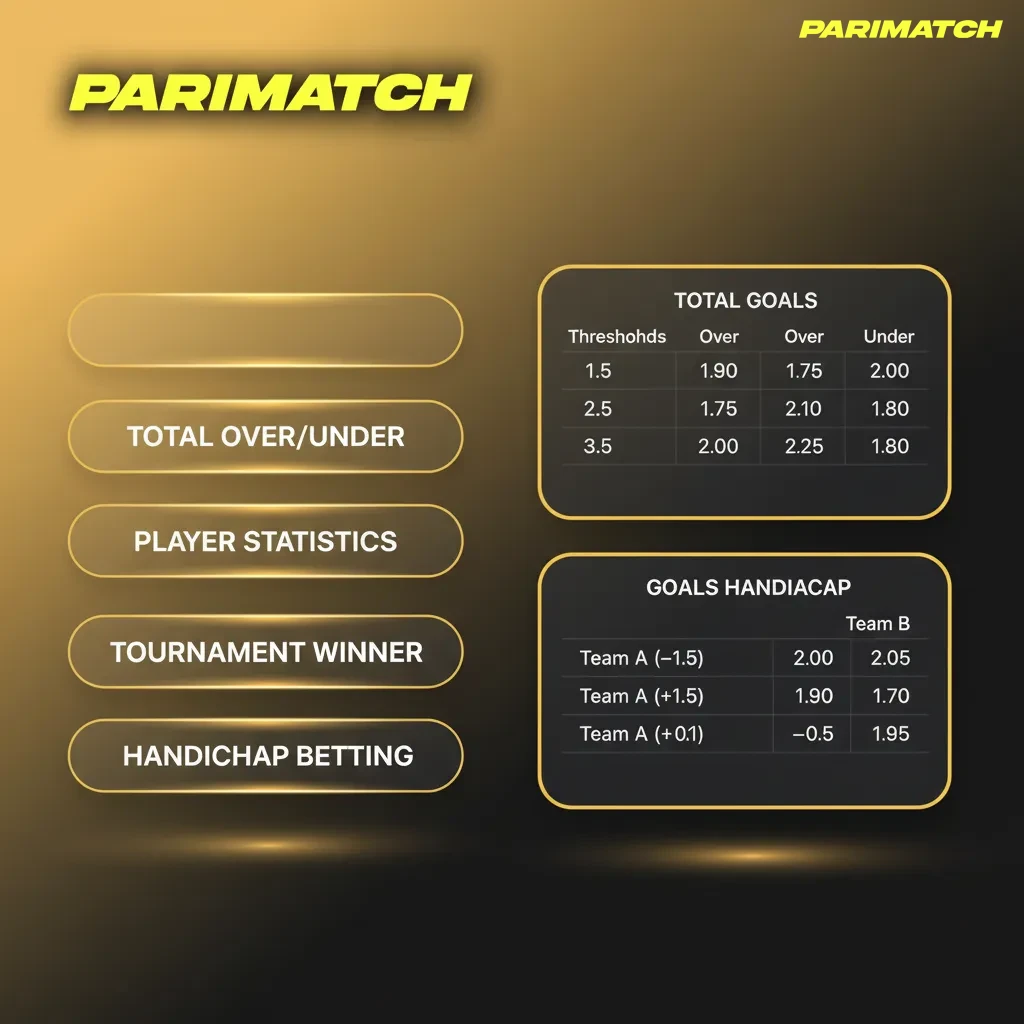 Parimatch India bet types including single and express bets.