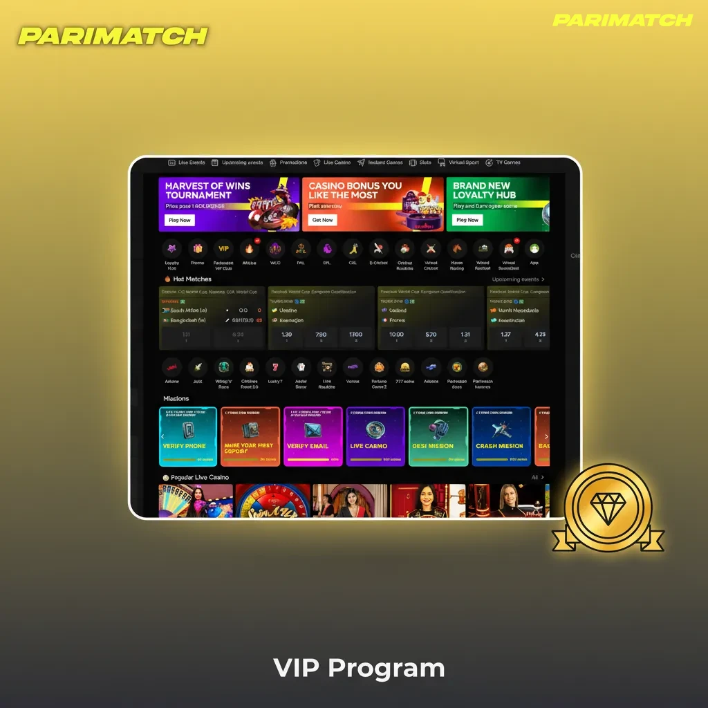 Parimatch India VIP program with cashback and exclusive rewards.
