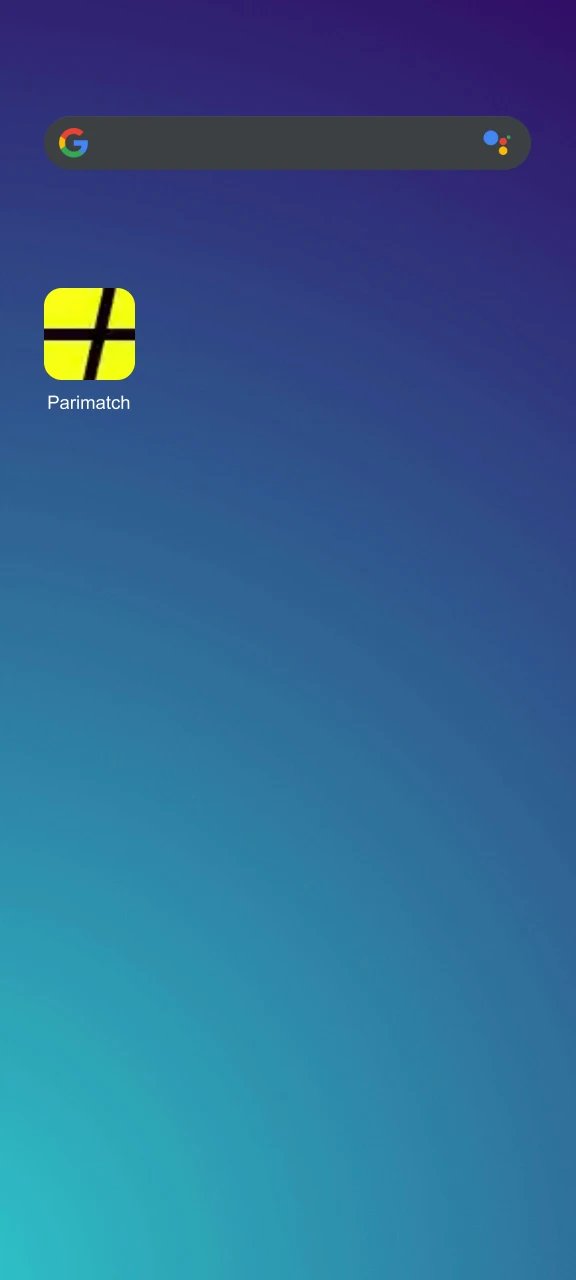 Open the app to place bets and play at Parimatch.