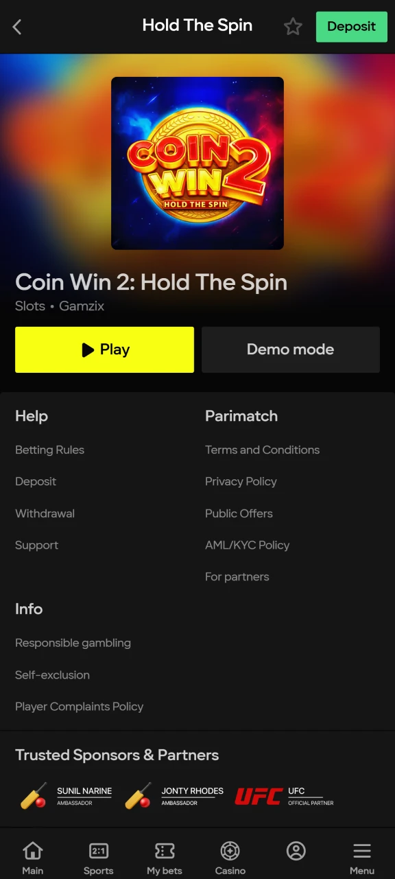 Choose a game and familiarize yourself with the basic rules at Parimatch.