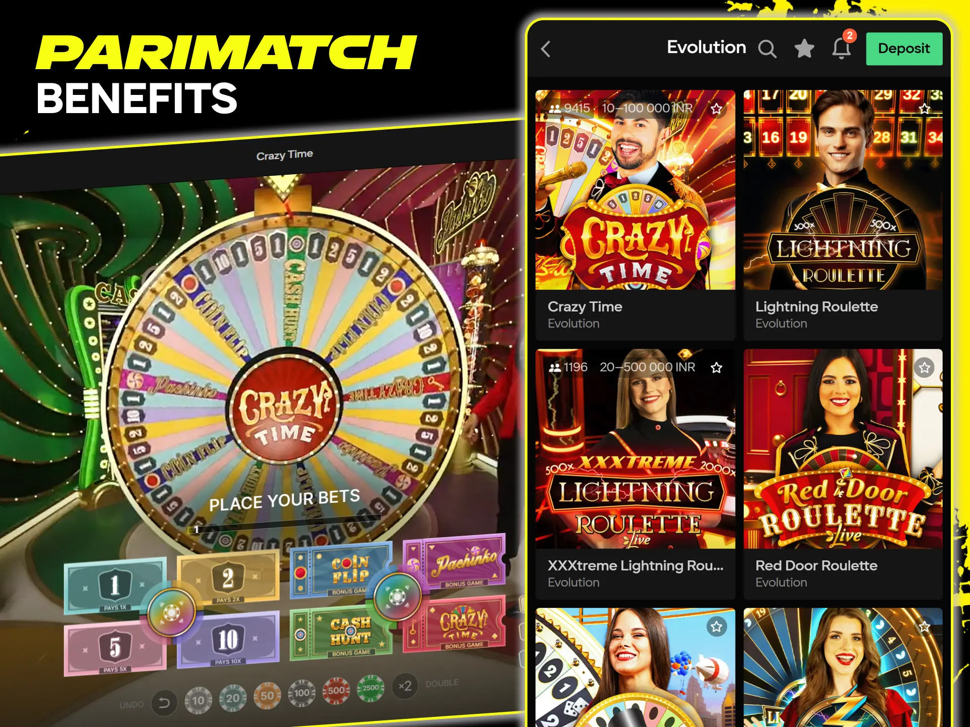 Enjoy the many benefits of playing Parimatch Crazy Time with live dealers.
