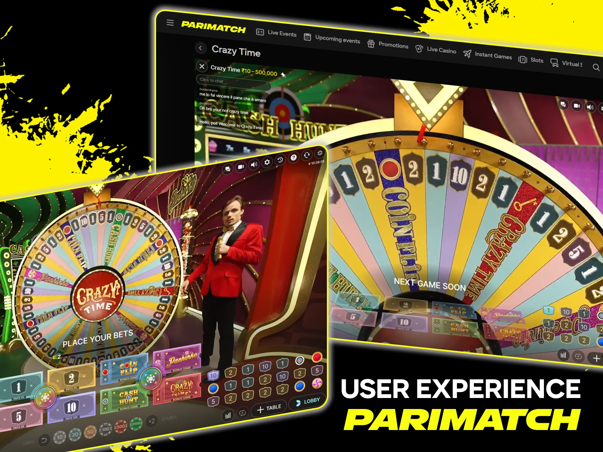 Have a great experience with Parimatch in the Crazy Time game.