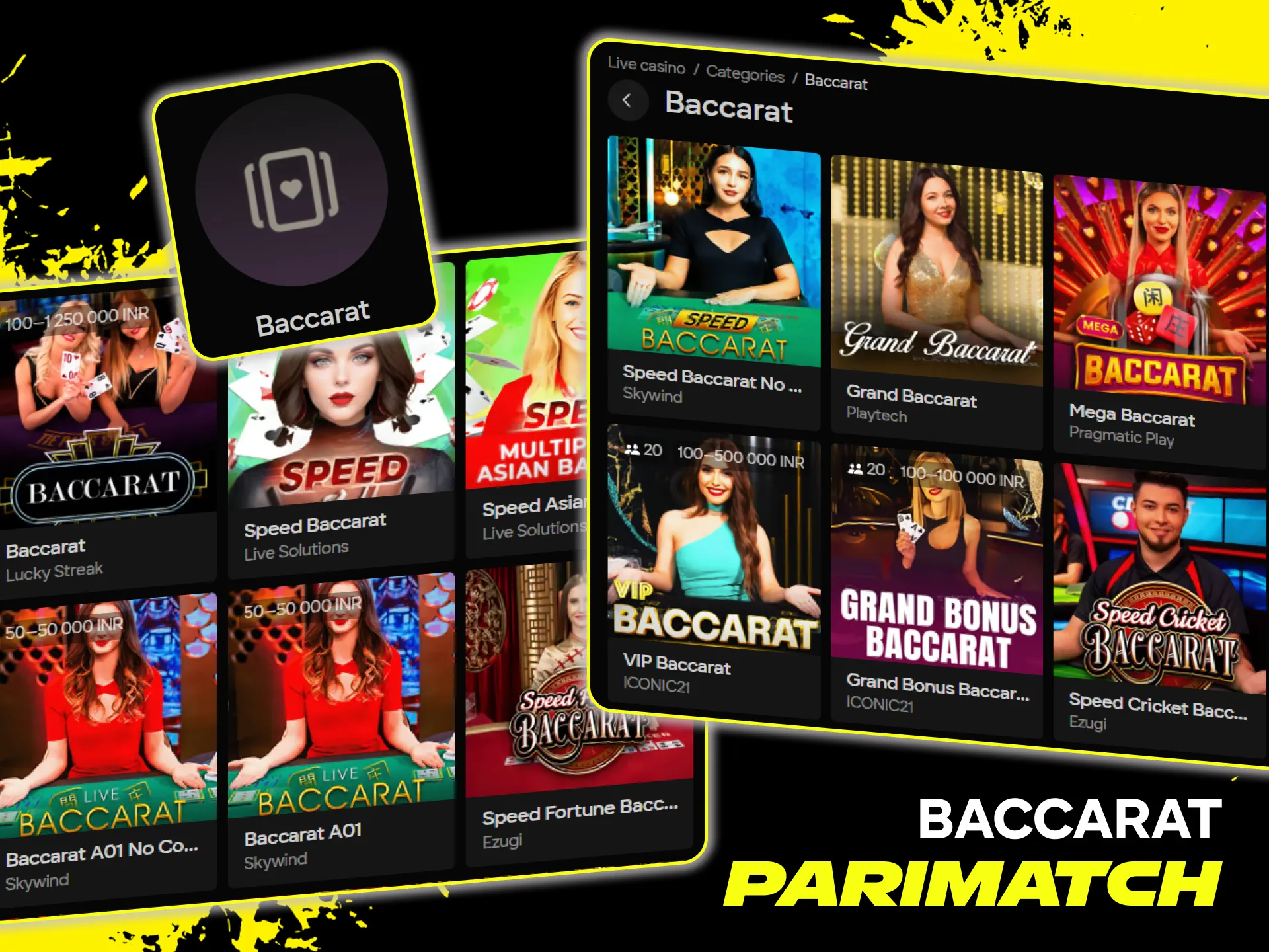 Bet on the classic Baccarat Live games at Parimatch casino.
