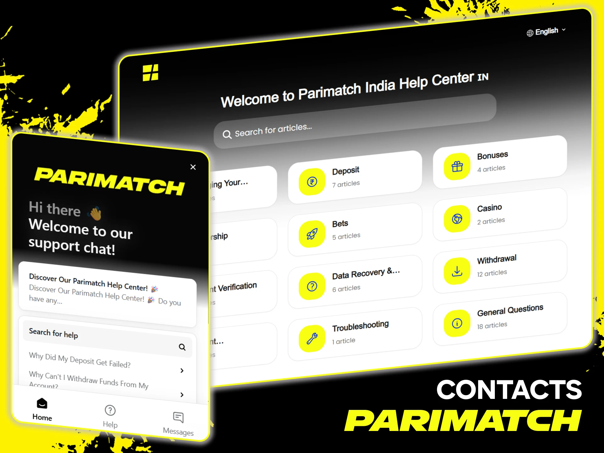 Reach out to customer support for any Parimatch assistance.