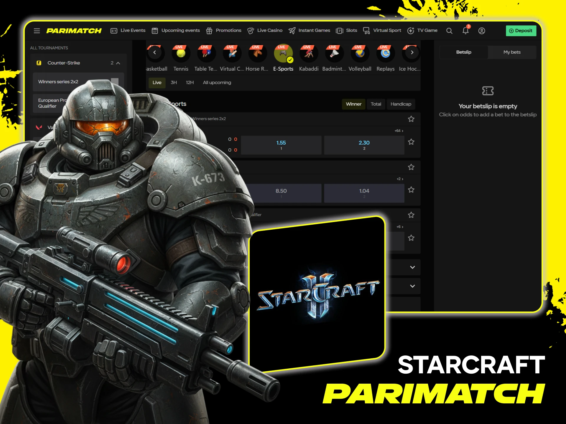 Try StarCraft betting on the official Parimatch India platform.
