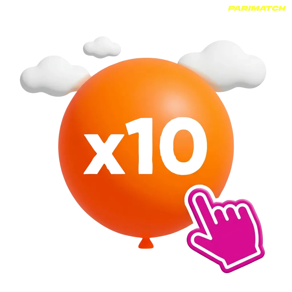 Parimatch Balloon crash game with rising multiplier for Indian players.